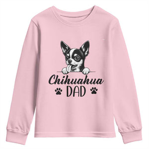 Proud Chihuahua Dad Youth Sweatshirt Dog Lover Gift Idea TS12 Light Pink Print Your Wear