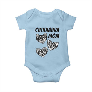 Proud Chihuahua Mom Baby Onesie Ankle Biter Dog Lover TS12 Light Blue Print Your Wear