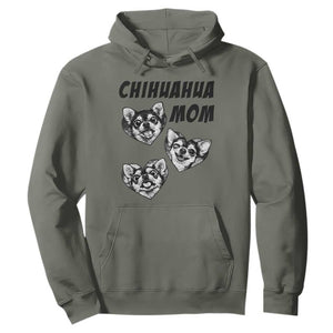 Proud Chihuahua Mom Hoodie Ankle Biter Dog Lover TS12 Military Green Print Your Wear
