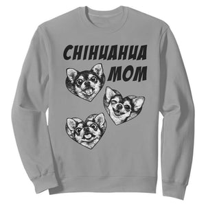 Proud Chihuahua Mom Sweatshirt Ankle Biter Dog Lover TS12 Sport Gray Print Your Wear