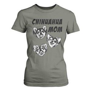 Proud Chihuahua Mom T Shirt For Women Ankle Biter Dog Lover TS12 Military Green Print Your Wear