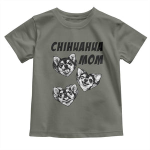 Proud Chihuahua Mom Toddler T Shirt Ankle Biter Dog Lover TS12 Military Green Print Your Wear
