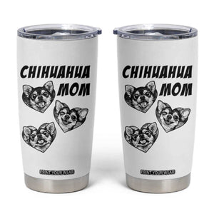 Proud Chihuahua Mom Tumbler Cup Ankle Biter Dog Lover TS12 White Print Your Wear