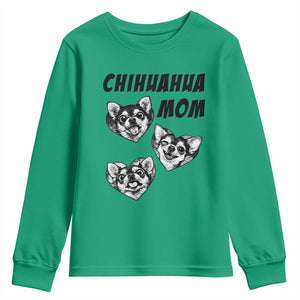 Proud Chihuahua Mom Youth Sweatshirt Ankle Biter Dog Lover TS12 Irish Green Print Your Wear