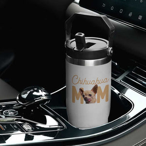Proud Dog Mom Chihuahua Flip Straw Tumbler Mothers Day Lover Gift TS12 Print Your Wear