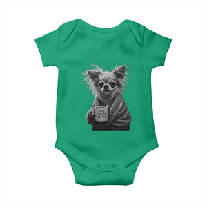 Funny Chihuahua Coffee Lover Baby Onesie Do Not Talk To Me Yet TS12 Irish Green Print Your Wear