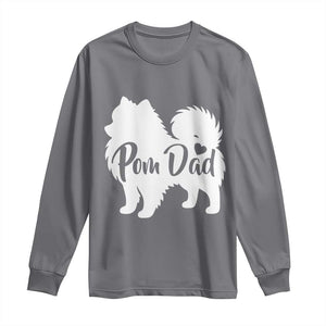 Proud Pomeranian Dad Long Sleeve Shirt Small Breed Dog Owner Gift TS12 Charcoal Print Your Wear