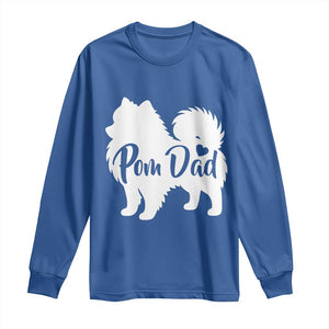 Proud Pomeranian Dad Long Sleeve Shirt Small Breed Dog Owner Gift TS12 Royal Blue Print Your Wear