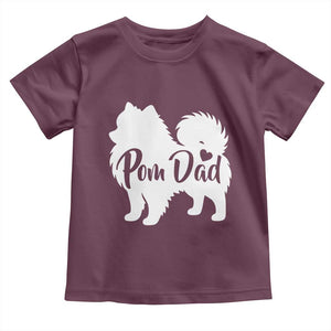 Proud Pomeranian Dad Toddler T Shirt Small Breed Dog Owner Gift TS12 Maroon Print Your Wear