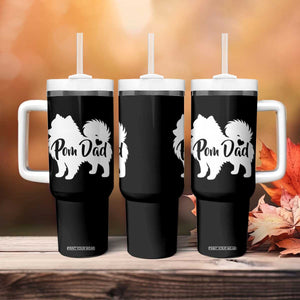 Proud Pomeranian Dad Tumbler With Handle Small Breed Dog Owner Gift TS12 Print Your Wear