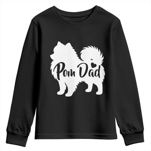 Proud Pomeranian Dad Youth Sweatshirt Small Breed Dog Owner Gift TS12 Black Print Your Wear