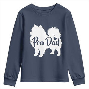 Proud Pomeranian Dad Youth Sweatshirt Small Breed Dog Owner Gift TS12 Navy Print Your Wear