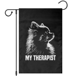 My Therapist Is A Pomeranian Garden Flag Dog Lover Gift Idea TS12 Black Print Your Wear