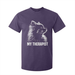 My Therapist Is A Pomeranian T Shirt For Kid Dog Lover Gift Idea TS12 Purple Print Your Wear