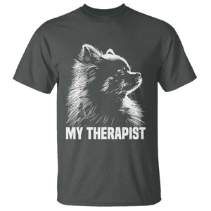 My Therapist Is A Pomeranian T Shirt Dog Lover Gift Idea TS12 Dark Heather Print Your Wear