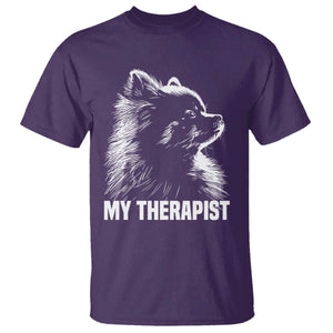 My Therapist Is A Pomeranian T Shirt Dog Lover Gift Idea TS12 Purple Print Your Wear