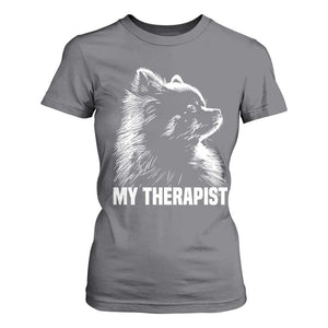 My Therapist Is A Pomeranian T Shirt For Women Dog Lover Gift Idea TS12 Charcoal Print Your Wear