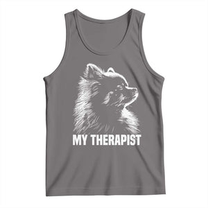 My Therapist Is A Pomeranian Tank Top Dog Lover Gift Idea TS12 Deep Heather Print Your Wear