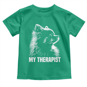 My Therapist Is A Pomeranian Toddler T Shirt Dog Lover Gift Idea TS12 Irish Green Print Your Wear