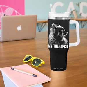 My Therapist Is A Pomeranian Tumbler With Handle Dog Lover Gift Idea TS12 Print Your Wear