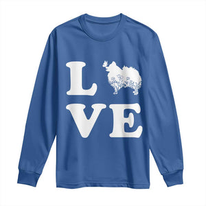 Love Pomeranian Long Sleeve Shirt Cute Pom Dog Lover Gift TS12 Royal Blue Print Your Wear