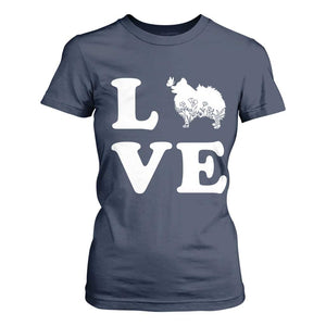 Love Pomeranian T Shirt For Women Cute Pom Dog Lover Gift TS12 Navy Print Your Wear