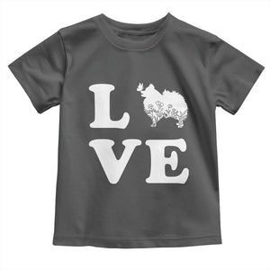 Love Pomeranian Toddler T Shirt Cute Pom Dog Lover Gift TS12 Dark Heather Print Your Wear