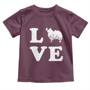 Love Pomeranian Toddler T Shirt Cute Pom Dog Lover Gift TS12 Maroon Print Your Wear
