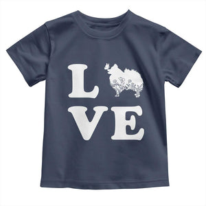 Love Pomeranian Toddler T Shirt Cute Pom Dog Lover Gift TS12 Navy Print Your Wear