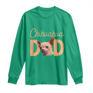 Proud Chihuahua Dad Long Sleeve Shirt Ankle Biter Dog Lover TS12 Irish Green Print Your Wear