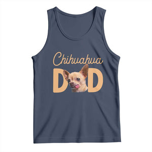 Proud Chihuahua Dad Tank Top Ankle Biter Dog Lover TS12 Navy Print Your Wear
