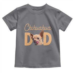 Proud Chihuahua Dad Toddler T Shirt Ankle Biter Dog Lover TS12 Charcoal Print Your Wear