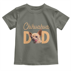 Proud Chihuahua Dad Toddler T Shirt Ankle Biter Dog Lover TS12 Military Green Print Your Wear