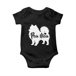 Proud Pom Mom Baby Onesie Pomeranian Dog Lover Gift TS12 Black Print Your Wear