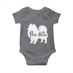 Proud Pom Mom Baby Onesie Pomeranian Dog Lover Gift TS12 Charcoal Print Your Wear