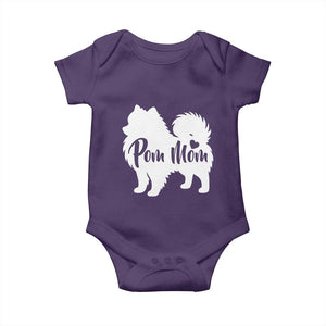 Proud Pom Mom Baby Onesie Pomeranian Dog Lover Gift TS12 Purple Print Your Wear