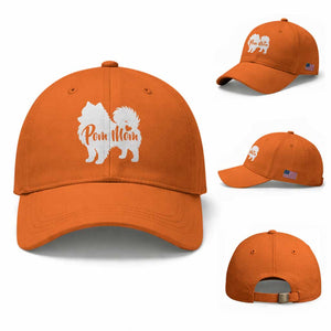 Proud Pom Mom Baseball Cap Pomeranian Dog Lover Gift TS12 Baseball Cap Universal Fit Orange Print Your Wear