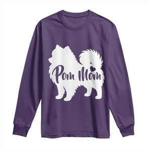 Proud Pom Mom Long Sleeve Shirt Pomeranian Dog Lover Gift TS12 Purple Print Your Wear