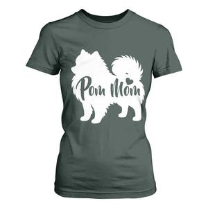 Proud Pom Mom T Shirt For Women Pomeranian Dog Lover Gift TS12 Dark Forest Green Print Your Wear