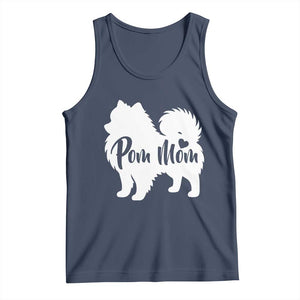 Proud Pom Mom Tank Top Pomeranian Dog Lover Gift TS12 Navy Print Your Wear