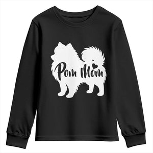 Proud Pom Mom Youth Sweatshirt Pomeranian Dog Lover Gift TS12 Black Print Your Wear