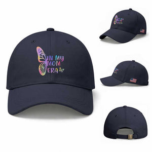 In My Mom Era Baseball Cap Colorful Butterfly Mothers Day Gift TS12 Baseball Cap Universal Fit Navy Print Your Wear