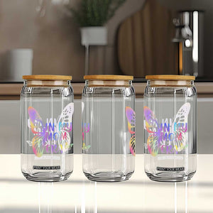 In My Mom Era Glass Can Colorful Butterfly Mothers Day Gift TS12 Print Your Wear