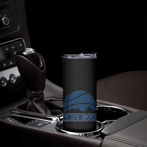 Vintage Urban Michigan Skyline Skinny Tumbler Gift For Basketball Fan TS12 Print Your Wear