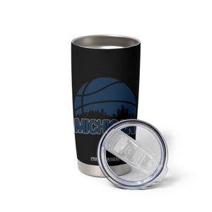 Vintage Urban Michigan Skyline Tumbler Cup Gift For Basketball Fan TS12 Print Your Wear