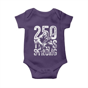 250 Years Strong Bigfoot Guitar Baby Onesie USA 250th Anniversary Gift TS12 Purple Print Your Wear