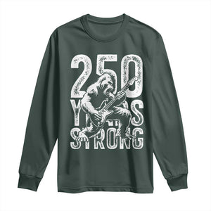 250 Years Strong Bigfoot Guitar Long Sleeve Shirt USA 250th Anniversary Gift