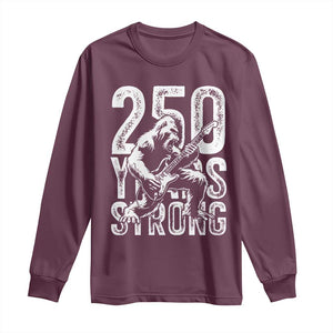 250 Years Strong Bigfoot Guitar Long Sleeve Shirt USA 250th Anniversary Gift
