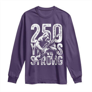 250 Years Strong Bigfoot Guitar Long Sleeve Shirt USA 250th Anniversary Gift