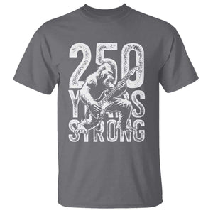 250 Years Strong Bigfoot Guitar T Shirt USA 250th Anniversary Gift